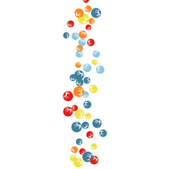 Vector Confetti Background Pattern. Element of design. Colored stylized berries on a black background