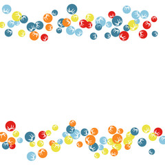 Vector Confetti Background Pattern. Element of design. Colored stylized berries on a black background