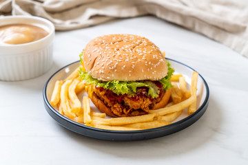 fried chicken burger