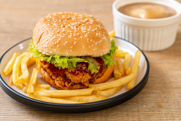 fried chicken burger