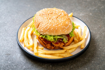 fried chicken burger