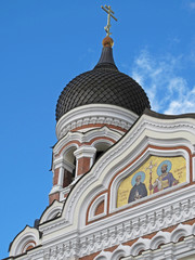 Fototapeta na wymiar Alexander Nevsky Cathedral, old town of Tallinn, Estonia, Europe