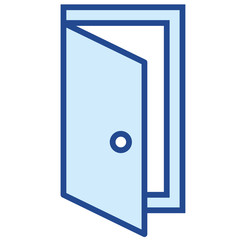 geöffnete Tür mit Türrahmen Vector Icon Illustration