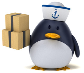 Obraz premium Fun penguin - 3D Illustration