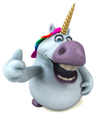 Fun unicorn - 3D Illustration