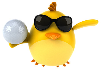 Yellow bird - 3D Illustration