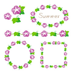 Morning glory border frame set
