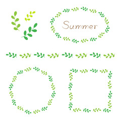 Summer leaf border frame set