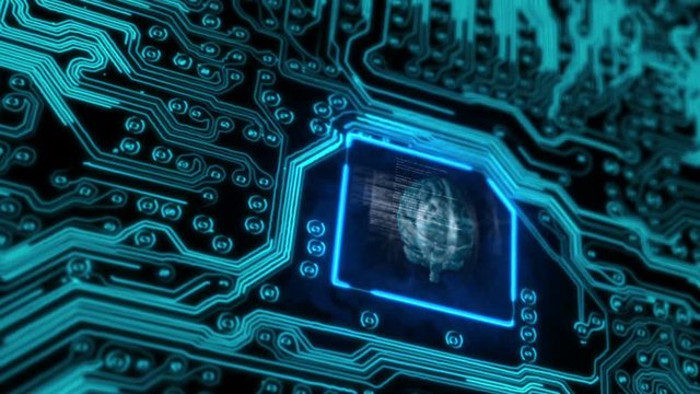 Brain on CPU chip, grow artificial intelligence technology.