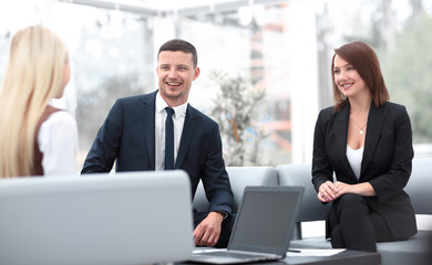 business team discussing business issues in office