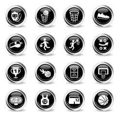 basketball icon set