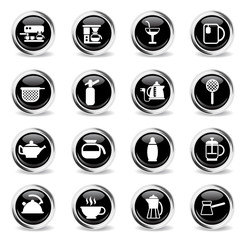 utensils for beverages icon set