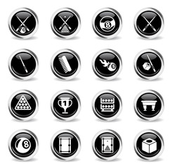 billiard icon set