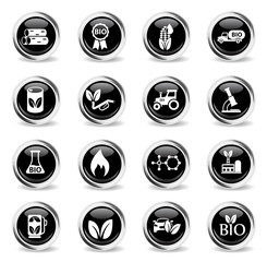 bio fuel icon set