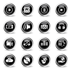 digital music icon set