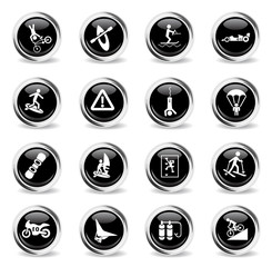 extreme sport icon set
