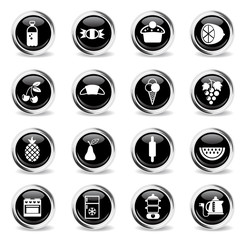 food and kitchen icon set