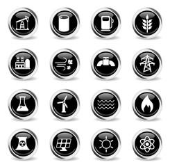 power generation icon set