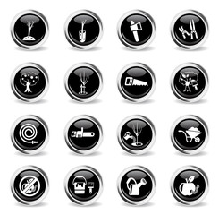 gardening icon set