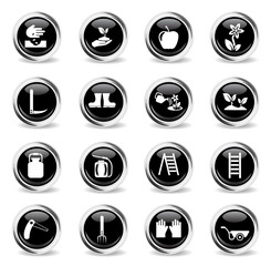 gardening icon set