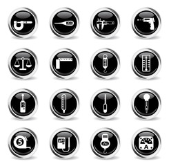 measuring tools icon set