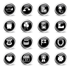 st patricks day icon set