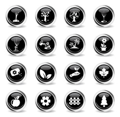 plants tools icon set