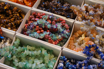 different mineral gems collection as nice background