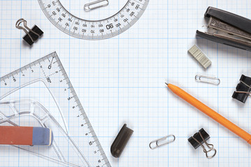 stationery, school, office, Accounting, ruler, pencil, paper clips, business
