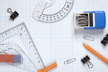 stationery, school, office, Accounting, ruler, pencil, paper clips, business