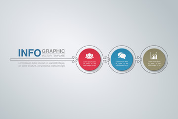 Vector infographic template for diagram, graph, presentation, chart, business concept with 3 options.