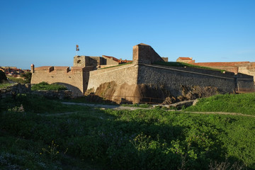 Fototapeta premium Collioure, medieval fortress called Chateau Royal, Languedoc-Roussillon, France
