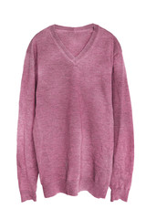 Pink sweater isolated