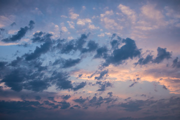 Fototapeta premium clouds illuminated by the setting sun