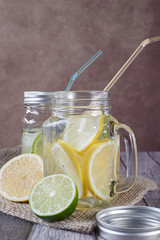 fruits, vitamins, natural, fresh products, oranges, KIWI, summer juice, lime, mint, drink, lemonade