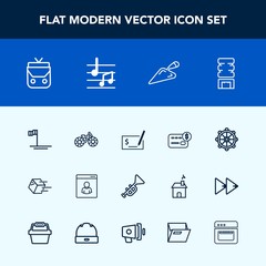 Modern, simple vector icon set with check, mexico, rudder, trumpet, shipping, bike, baja, bag, style, profile, transportation, cooler, money, delivery, musical, helm, jazz, package, beach, ocean icons