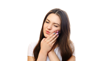 Fototapeta premium young woman has a toothache