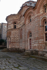 Fototapeta na wymiar Holy Mountain Athos, Greece, april 2018 – different views of monasteries interiors