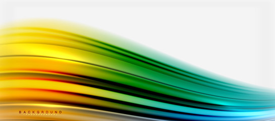 Blurred fluid colors background, abstract waves lines, vector illustration