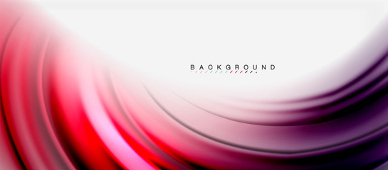 Blurred fluid colors background, abstract waves lines, vector illustration