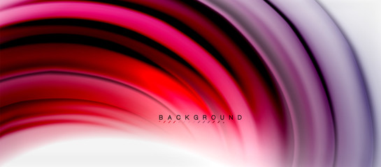 Blurred fluid colors background, abstract waves lines, vector illustration