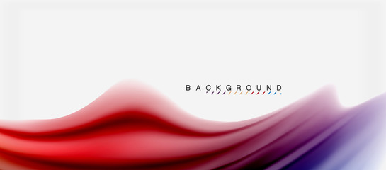 Blurred fluid colors background, abstract waves lines, vector illustration