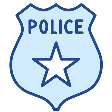 Polizeiabzeichen Vector Icon Illustration