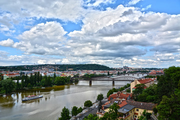 Obraz premium Panorama from Vyšehrad Prague