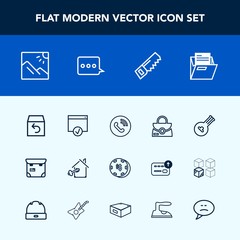 Modern, simple vector icon set with bag, sign, leather, order, scenery, file, instrument, object, casino, fashion, musical, music, ring, house, travel, people, page, paper, landscape, pretty icons