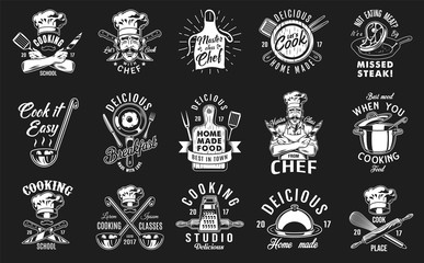 Set of cooking emblem