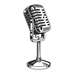 Retro microphone symbol