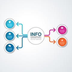 Vector infographic template for diagram, graph, presentation, chart, business concept with 5 options.