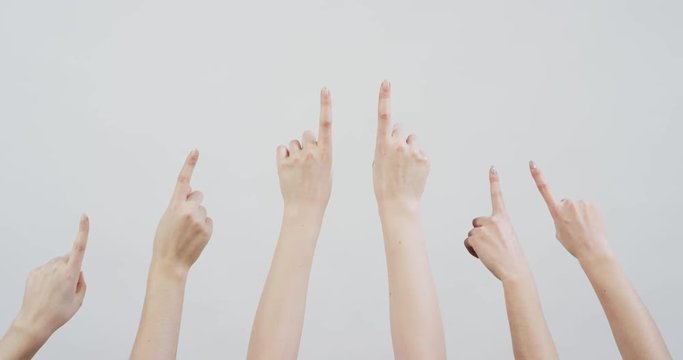 Hands pointing at something