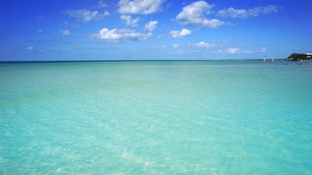 Holbox island beach in Caribbean sea Mexico
